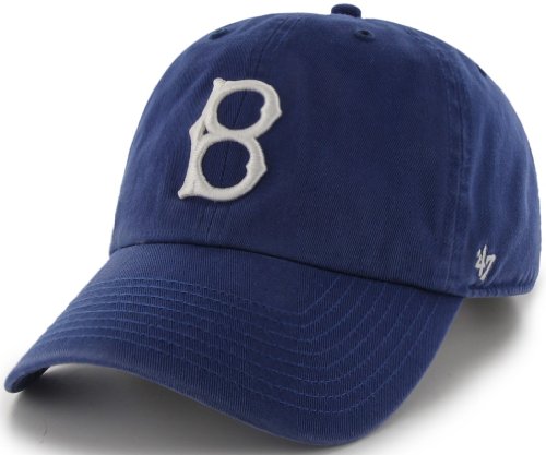 MLB Los Brooklyn Dodgers '47 Brand Clean Up Adjustable Cap-1932 Style, One Size, Royal