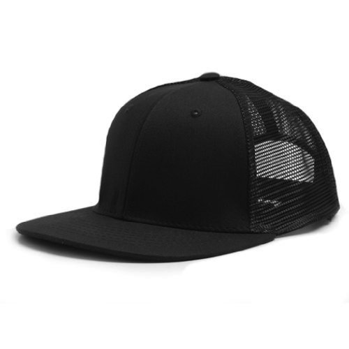 Magic Apparel 6 Panel Mesh Trucker Style Snapback Baseball Cap (One Size, Black)