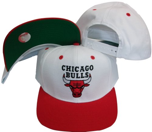 Chicago Bulls White/Red Two Tone Snapback Adjustable Pl