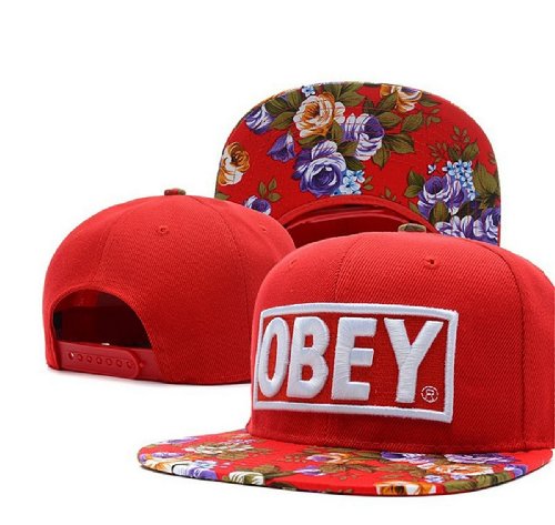 NC red obye snapback hat floral obey baseball cap fashion hip hop cap for man and woman