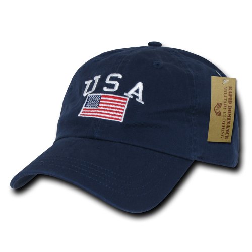 Rapiddominance Polo Style USA Cap, Navy