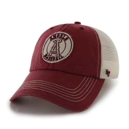 MLB Los Angeles Angels '47 Brand Cuddyhook Stretch Fit Cap (Navy, One Size)