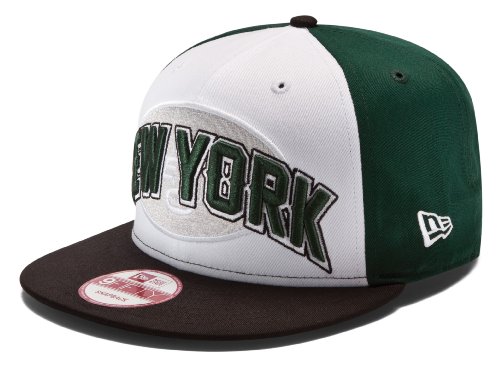 NFL New York Jets Draft 9Fifty Snapback Cap, Green/White/Black, One Size Fits All