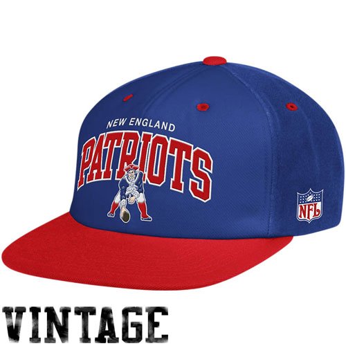 Mitchell & Ness New England Patriots Flat Brim Snap Back Hat Adjustable