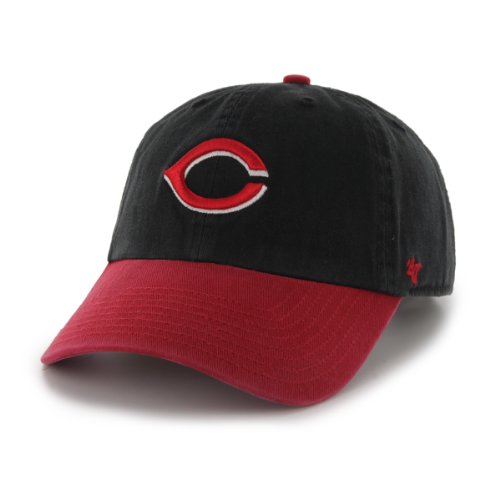 MLB Cincinnati Reds '47 Brand Clean Up Adjustable Cap, One Size, Black