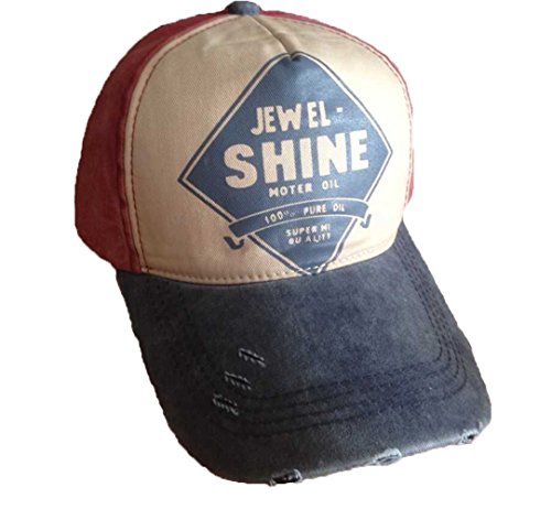 Junjiexr Women's Colorful Cotton Twill Snapback Baseball Cap (One Size, Blue coffee)